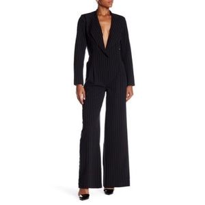 Medium Norma Kamali Wide Leg Pinstripe Jumpsuit